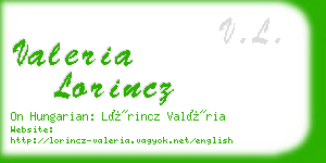 valeria lorincz business card